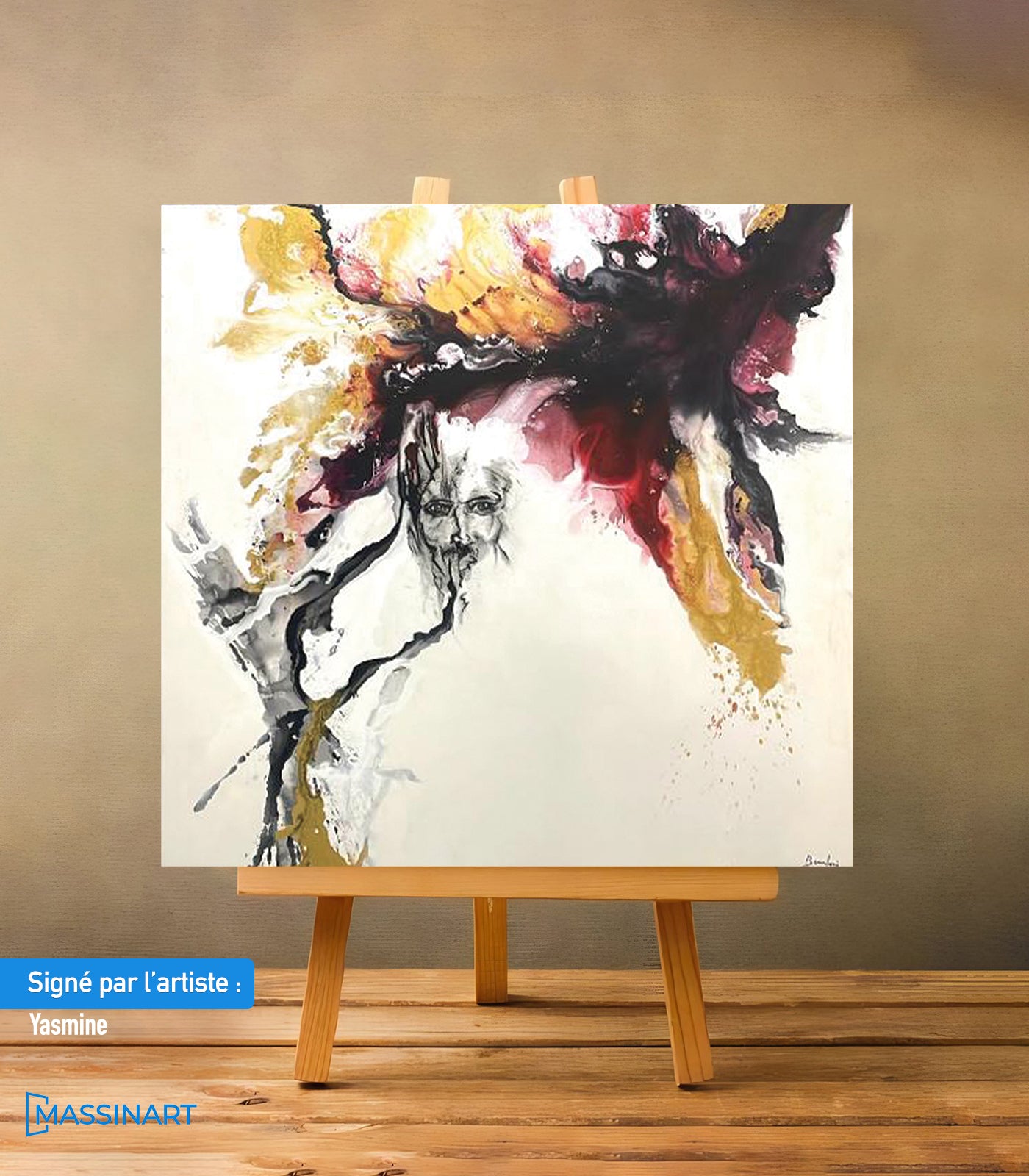 Effervescence- signé par l'artiste Yasmine BNN.